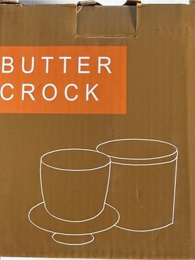 Ceramic Butter Crock - Brown